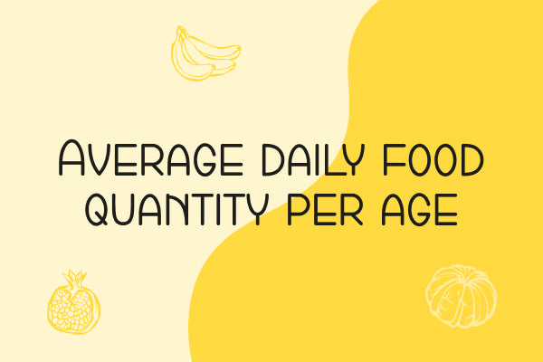 Average daily food quantity per age